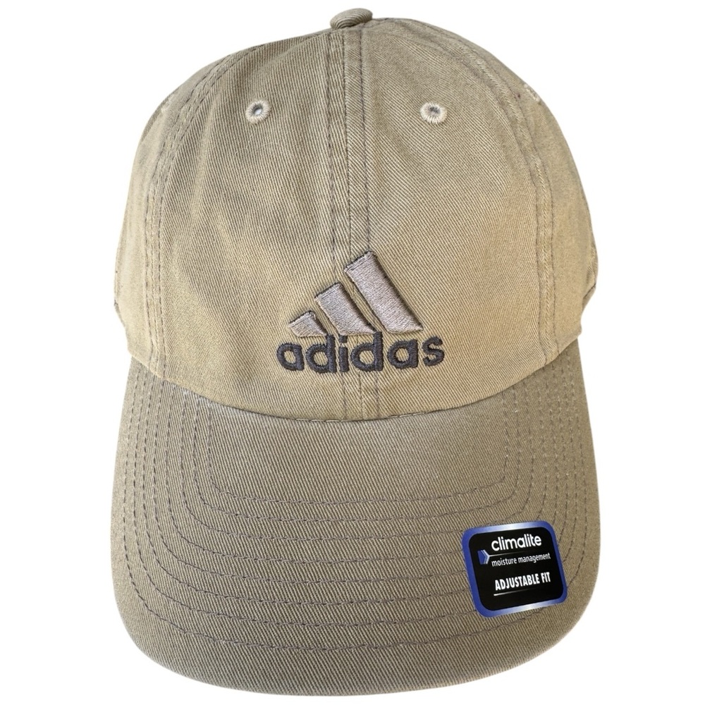 Adidas Climalite Adjustable Tan “Weekend Warrior” Baseball Cap Vintage 90's OS
